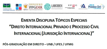PPGDir-Ufes oferece disciplina em conjunto com a UnB e UFMG